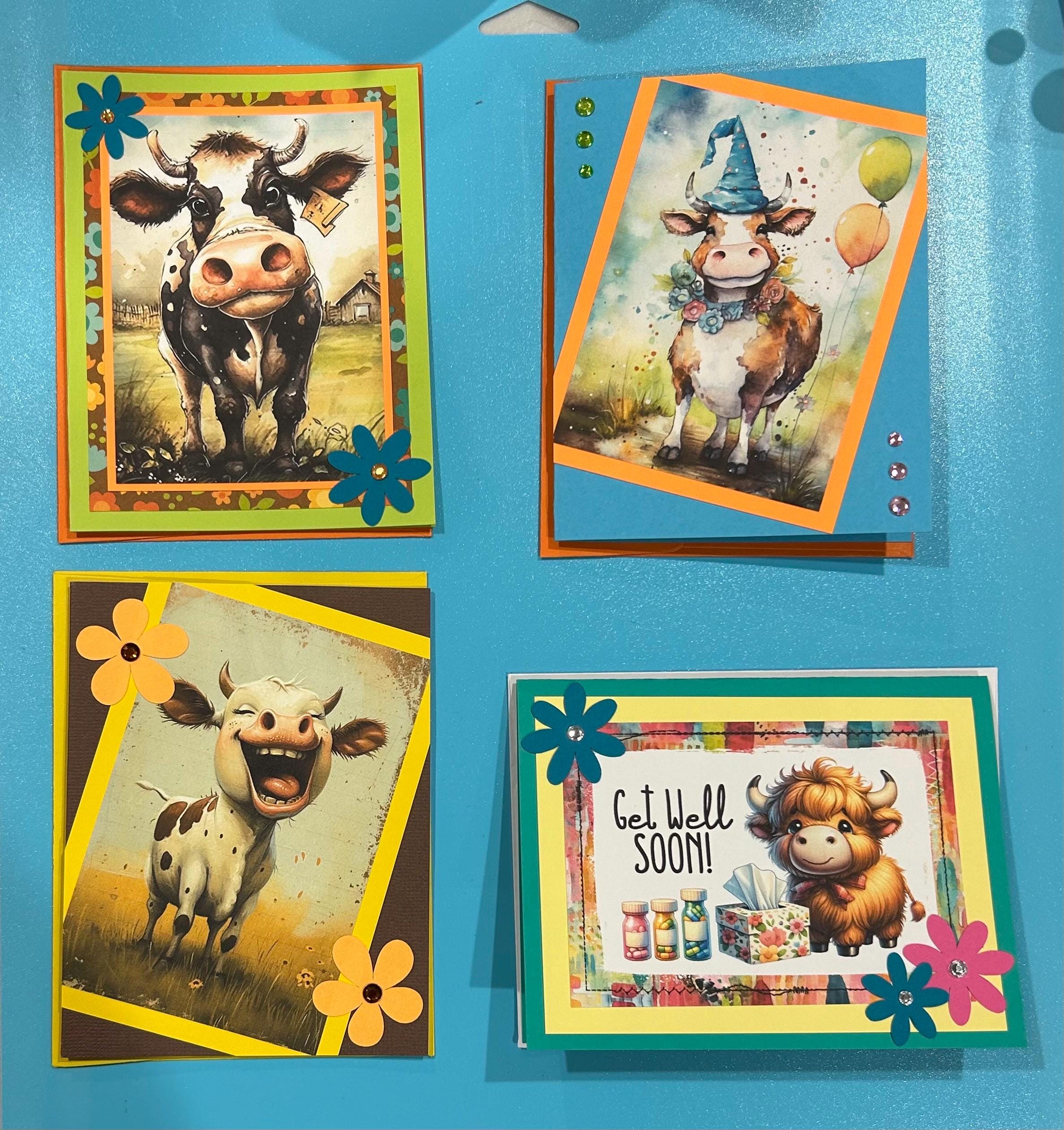 Twizler Get Well Soon Karte Mit Highland Cow Design – Genesungskarte Für Frauen, Männer, Familie & Freunde