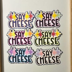 Say Cheese Scrapbook Title Embellishment Paper Pieced Die Cut