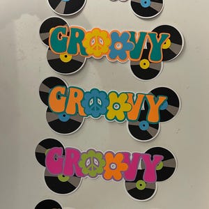 Título de álbum de recortes Groovy Papel hecho a mano Troquelado Discos de vinilo