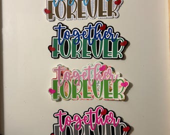 Together Forever Scrapbook Title Handmade Paper Pieced Die Cut