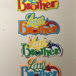Little Brother Scrapbook Titel handgemachtes Papier gestanzt