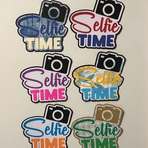 Selfie Zeit Sammelalbum Titel Verschönerung handgemachtes Papier gestanzt