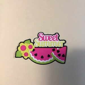Título de álbum de recortes o adorno de tarjeta de verano dulce Papel hecho a mano troquelado perforado