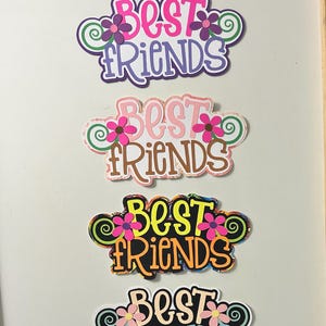 Titel plakboek Best Friends Handgemaakt papier gestanst