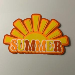 Título de álbum de recortes de verano Papel hecho a mano perforado o accesorio de tarjeta
