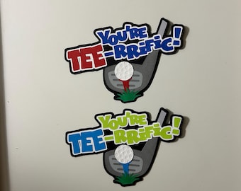 You’re Tee-rrific! Golfing Scrapbook Title or Die Cut Paper Pieced Handmade