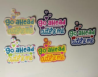 Go Ahead Adore Me Scrapbook Title Handmade Paper Pieced Die Cut