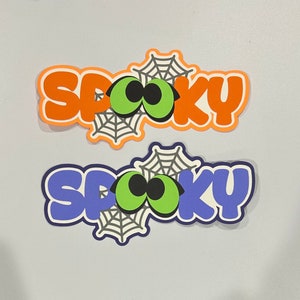 Título espeluznante para álbum de recortes o adorno para hacer tarjetas de Halloween