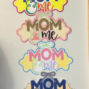 Mom and Me Scrapbook Titel handgemachtes Papier stück gestanzt