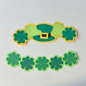 Lot de deux bordures de scrapbooking pour la Saint-Patrick en papier percé