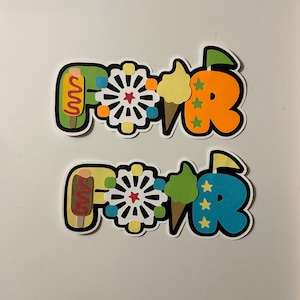 Fair Scrapbook Title Accessory Handmade Paper Pieced Die Cut