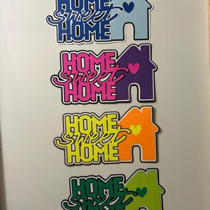 Home Sweet Home Scrapbook Titel Handmade Papier durchbohrt sterben Schnitt