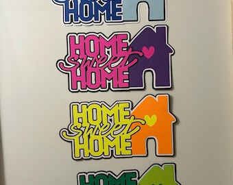 Home Sweet Home Scrapbook Title Handmade Paper Pieced Die Cut