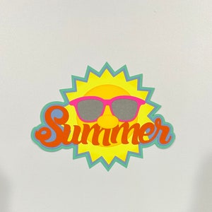 Título de álbum de recortes de verano Papel hecho a mano perforado o accesorio de tarjeta