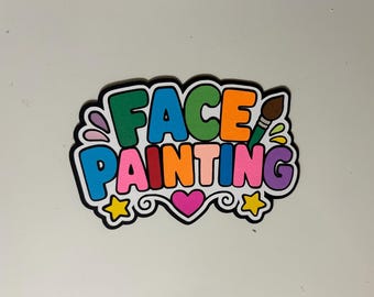 Face Painting Scrapbook Title Embellishment Handmade Paper Pieced Die Cut