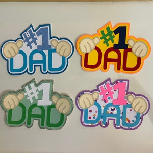 Numéro un papa titre de scrapbooking papier fait main percé