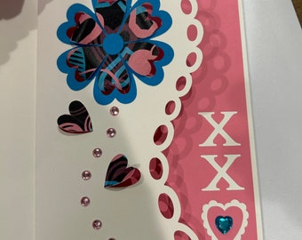 Handmade XXO Any Occasion Greeting Card Love Anniversary Etc
