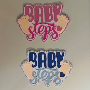 Titolo di album pre-costruito "Baby Steps" - Carta fatta a mano, fustellata