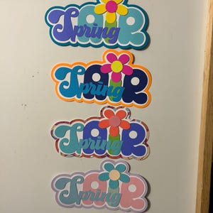 Spring Air Sammelalbum Titel sterben geschnittene Papier stück mehrere Farben