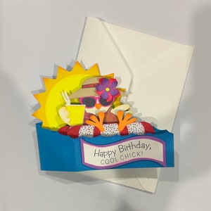 Happy Birthday Küken Schlauch Handgemachte Geburtstagskarte 3D Einzelstücke