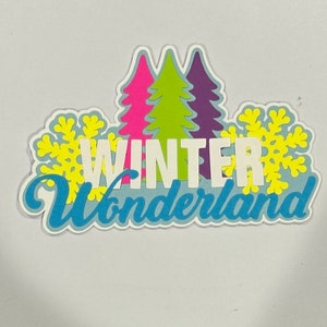 Álbum de recortes Winter Wonderland Título Papel hecho a mano perforado