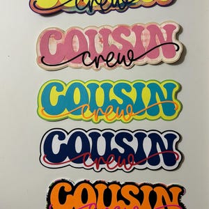 Cousin Crew Scrapbook Title Handmade Paper Pieced Die Cut