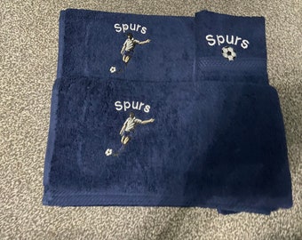 Tottenham Hotspur Spurs Kane Lloris Son Heung-Min Football Face cloth Bath Towel Hand Towel Embroidered Dad Husband Brother