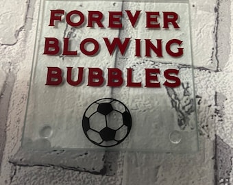 Verre Football Coaster West Ham 'Forever Blowing Bubbles'