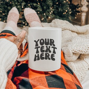 Mug Mockup | 11 oz. Ceramic Mug Mockup | Digital JPEG| White Coffee Mug Styled Stock Photo |