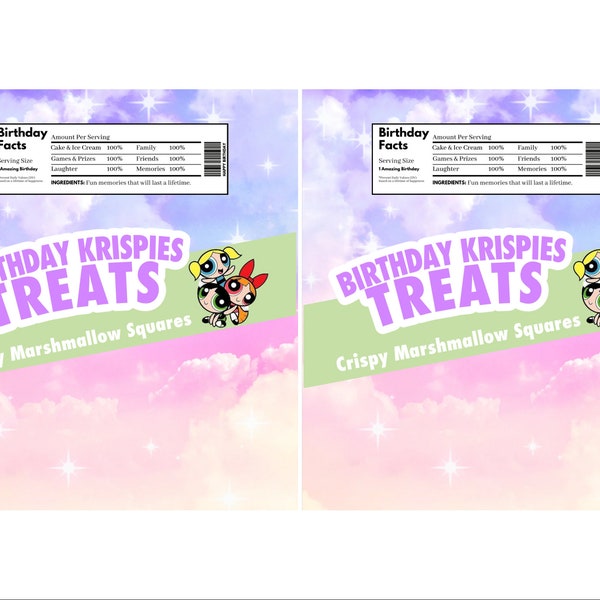 Powerpuff Girls Rice Krispies Wrapper