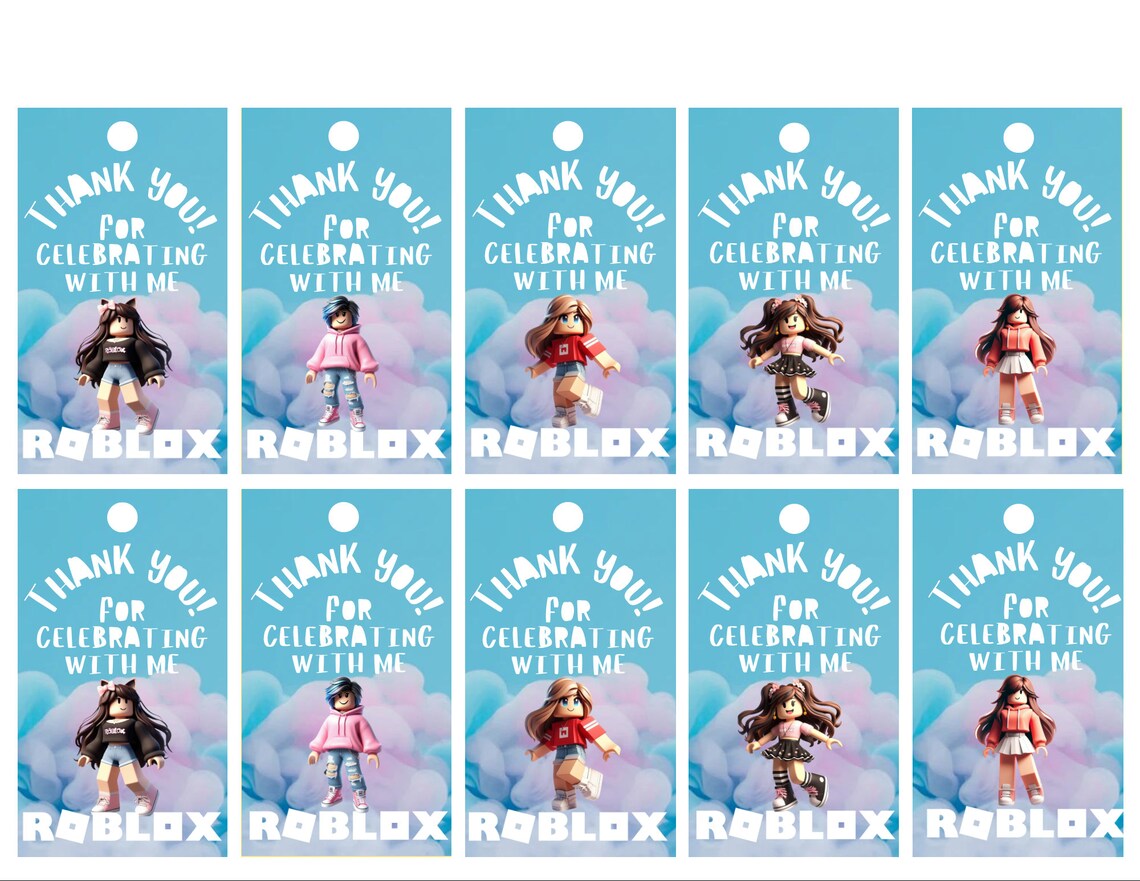 Roblox Girl Party Pack Etsy Il Miin 