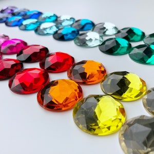 Color Street Inspired Acrylic Gems 30mm 25mm 18mm foil backed DIY Gem Blocks