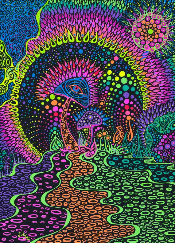 Trippy room art hotsell