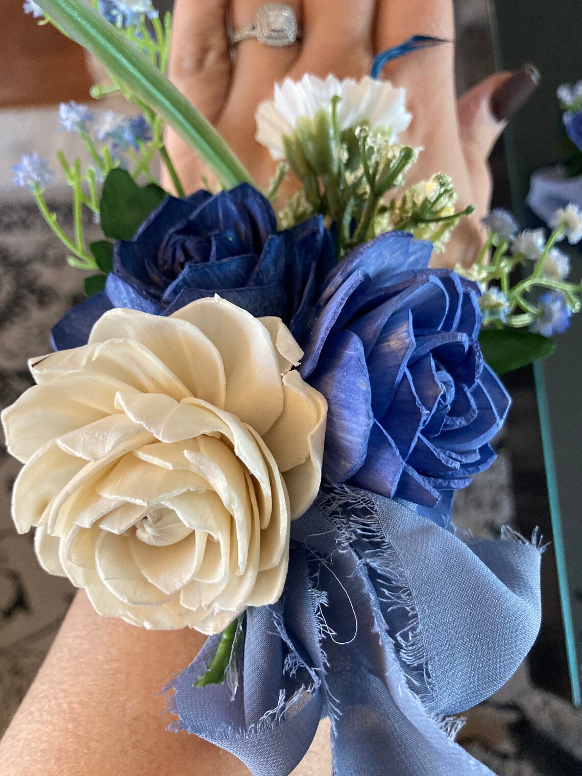 Sola wood flower Corsages custom made Etsy