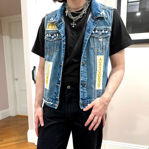 Diy shop denim vest