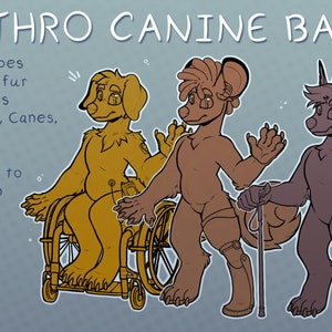 Anthro Canine / Furry Bases!