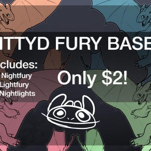 HTTYD Fury Bases! Nightfury, Lightfury, and Nightlights!