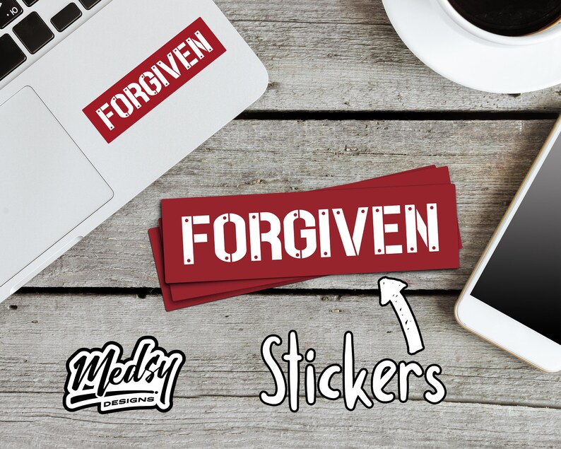 FORGIVEN SVG Urban Faith Based Stickers or Shirt Decal Vinyl Stencil ...