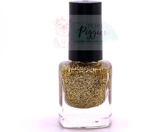 Glitter Gold- Gold Glitter 10 Toxin Free Nail Polish
