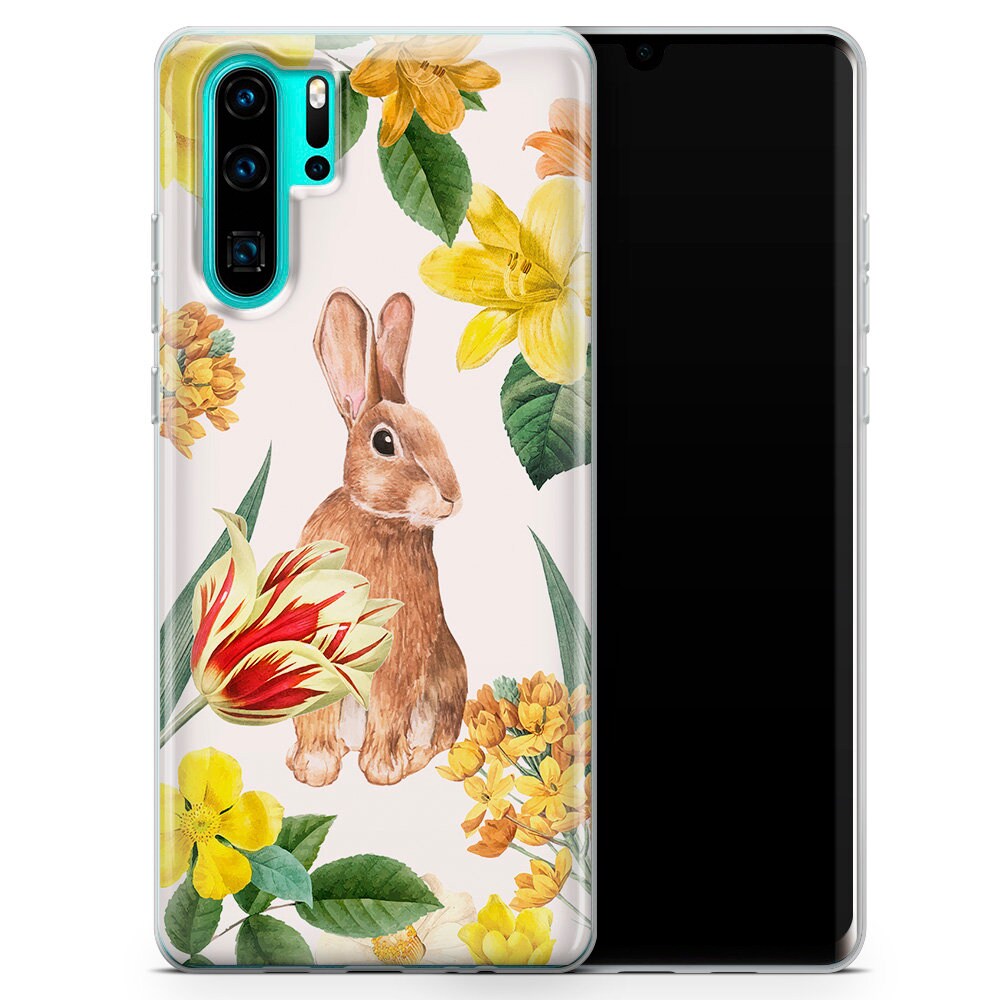 Easter Phone Case Rabbit Eggs Flowers Gel Cover for Huawei Etsy