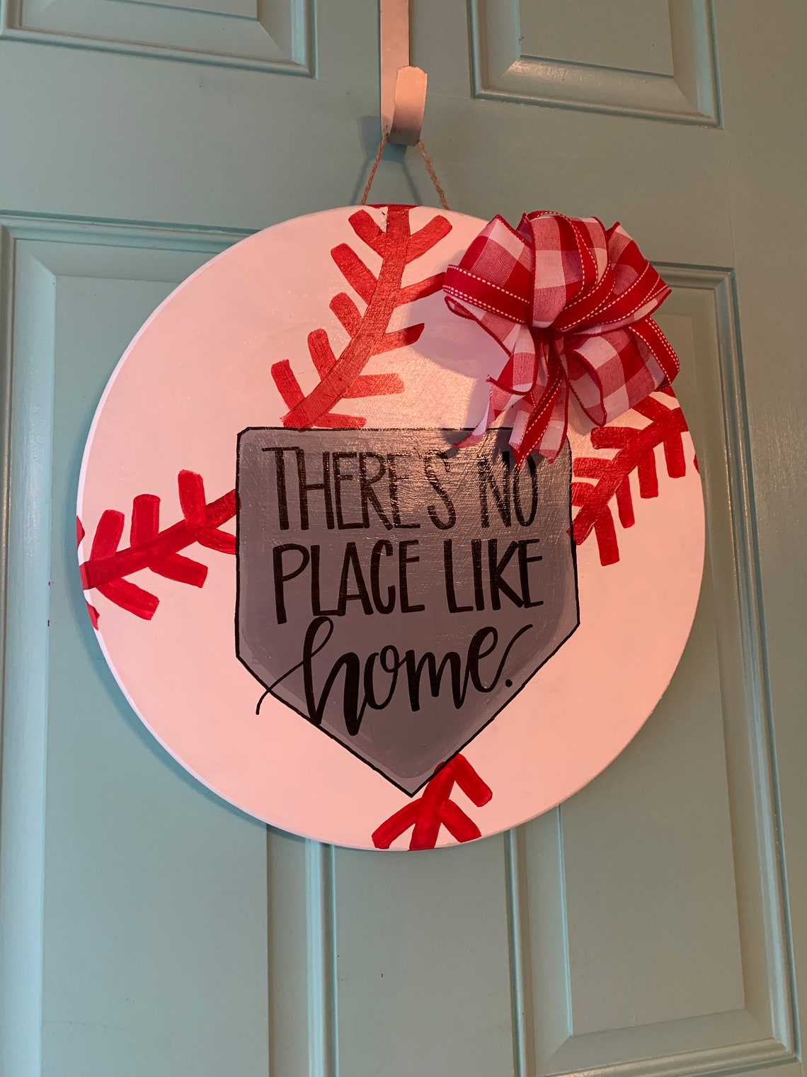 Baseball Door Hanger Front Door Hanger Door Sign Baseball Etsy