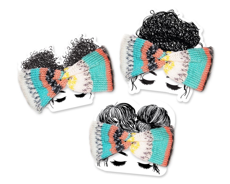 Printable Messy Bun Display Cards Bundle Ear Warmer Headband Etsy