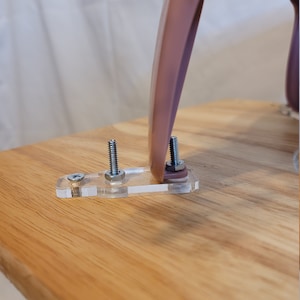 Knitting Machine Table Mounts, Clear Acrylic