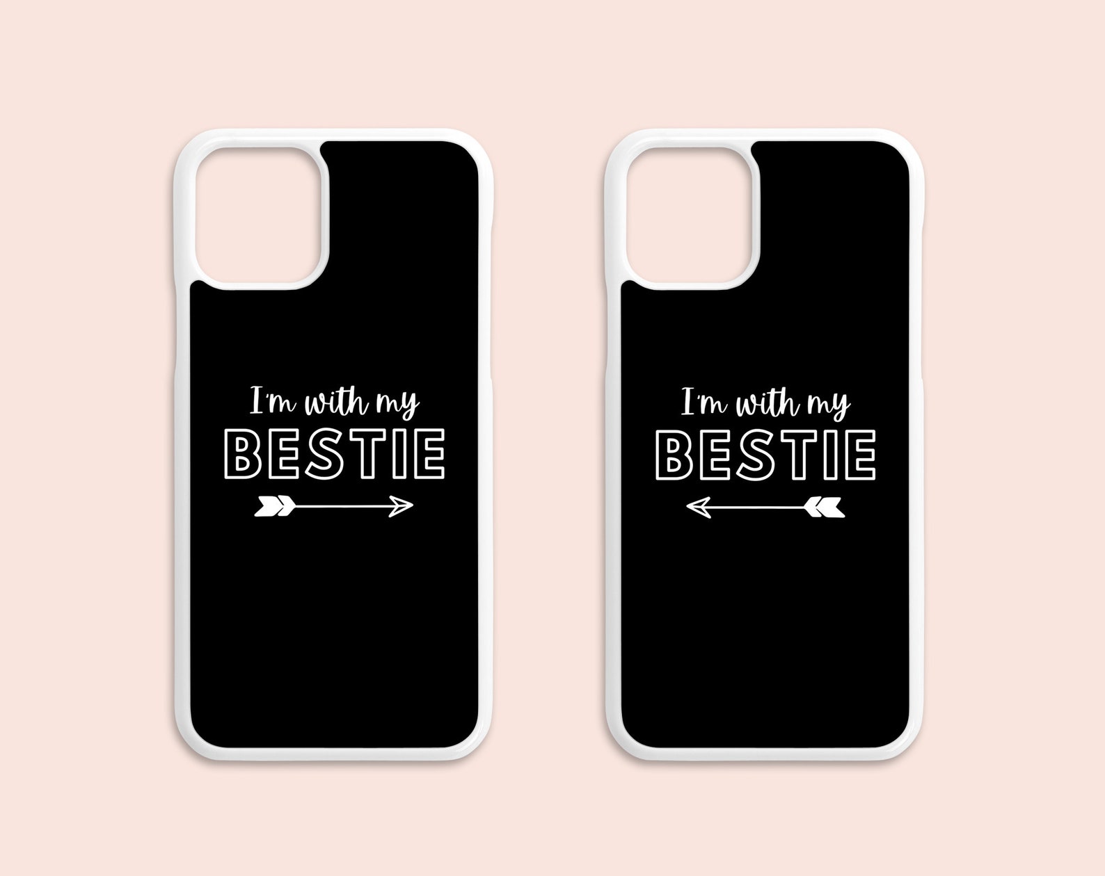 Best friends I'm with my bestie phone case set Etsy