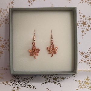 Rosegold Ahornblatt Ohrringe