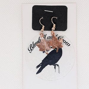 Rose Gold Maple Leaf Earrings