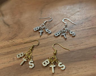 OT7 Rhinestone Dangle Earrings