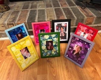 Framed Bias Alcohol Ink Portraits