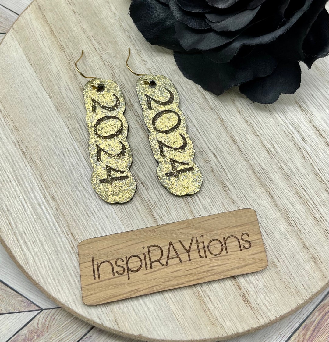 2024 Wood Engraved Earrings Etsy