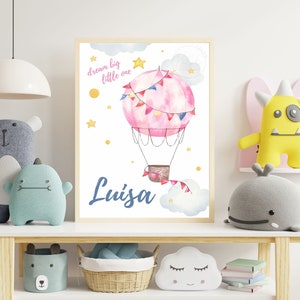 Namensposter / Geburtsposter / Poster / Geschenk zur Geburt / Baby / personalisiert / Mädchen